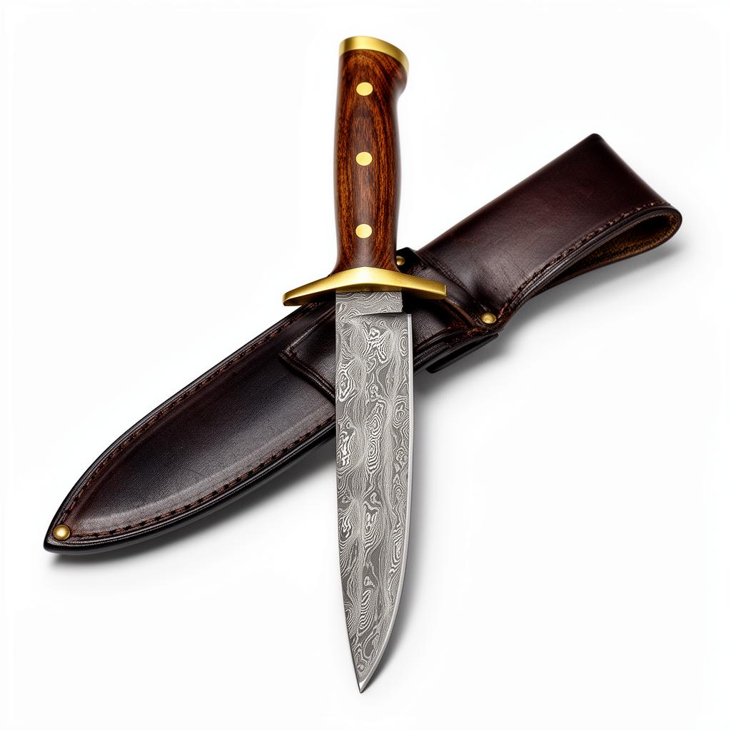 Damascus Hunter with Sheath