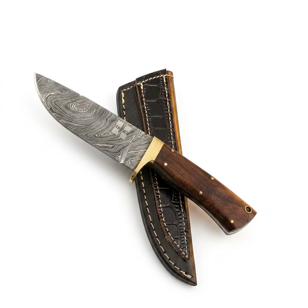 Rosewood Damascus Hunter