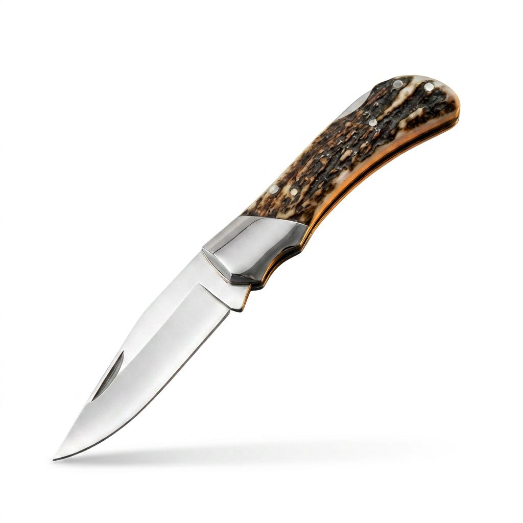 Stag Handle Lockback