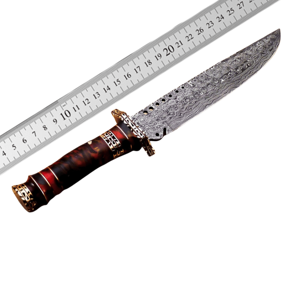 Clip Point Damascus Bowie Knife