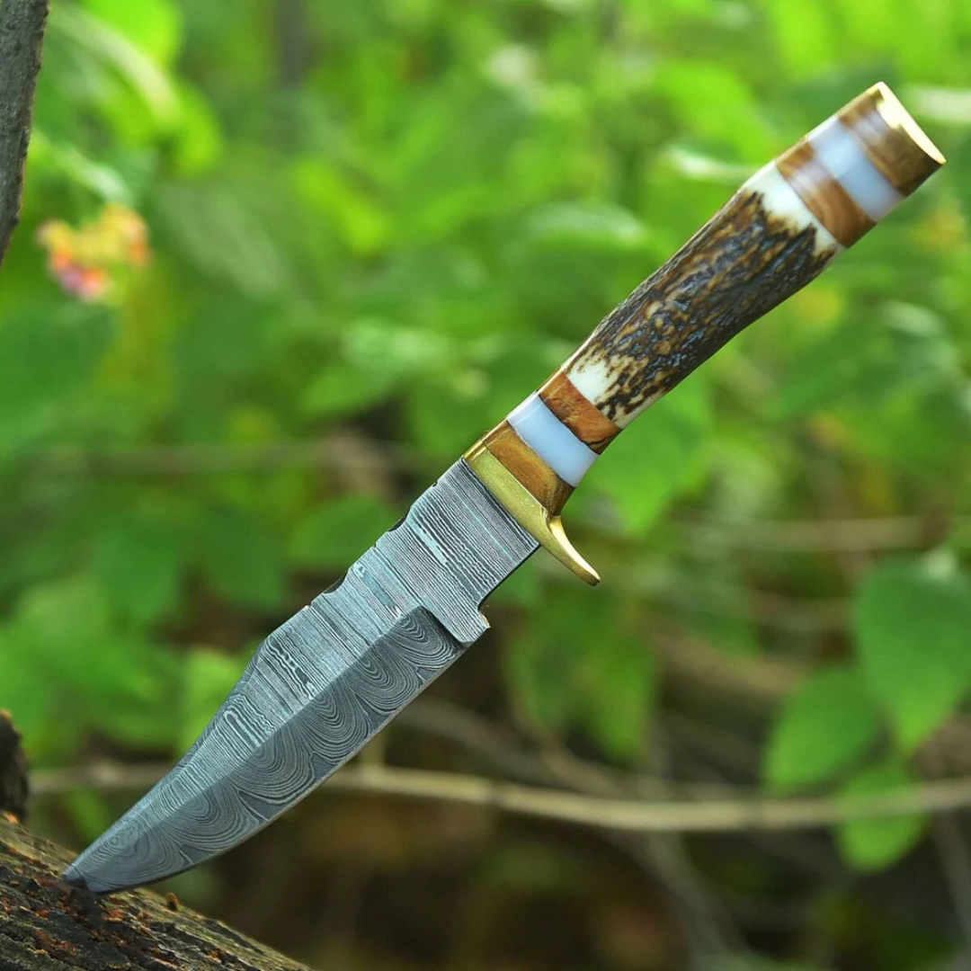 Damascus Fixed Blade Hunting Knife