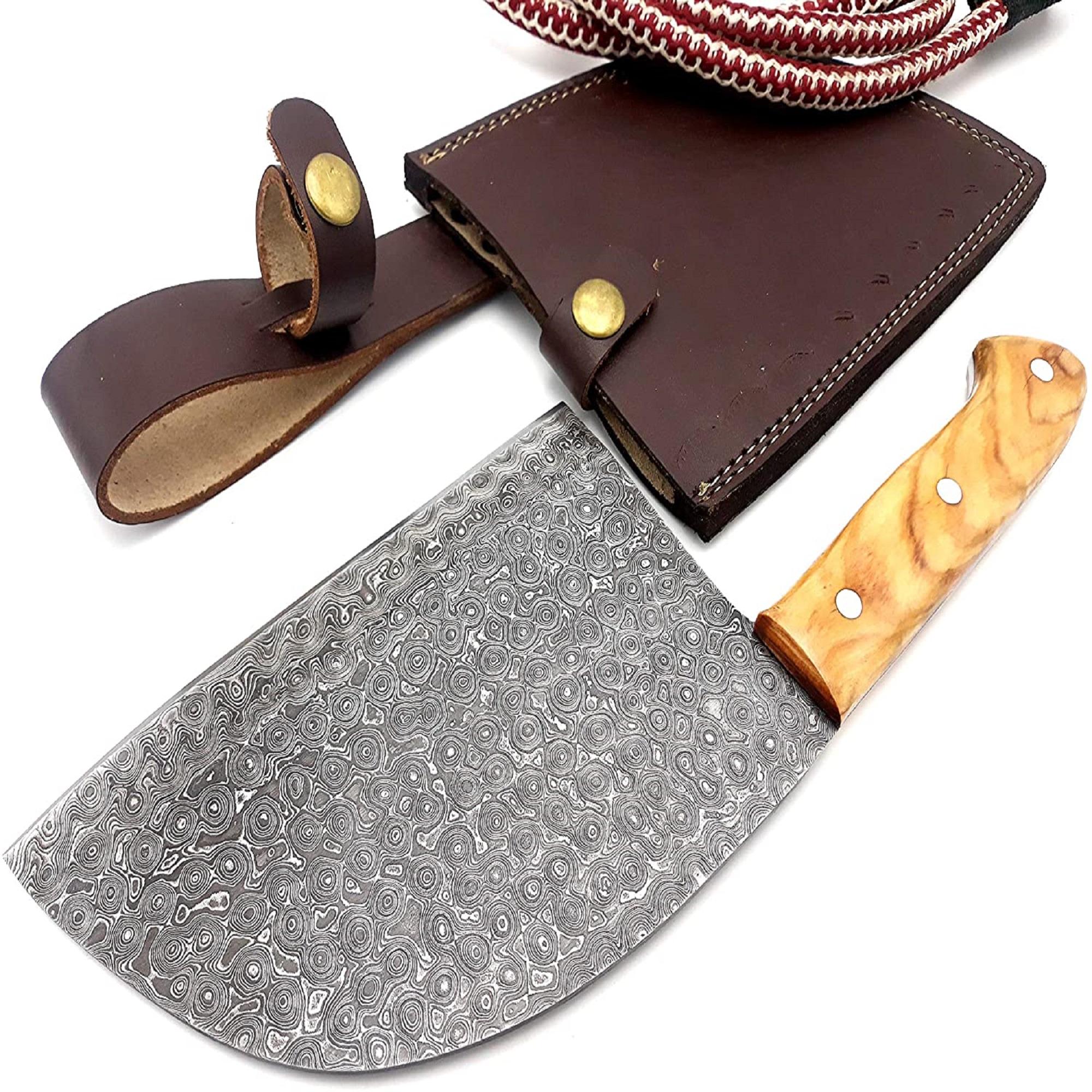 Damascus Steel Cleaver Knife