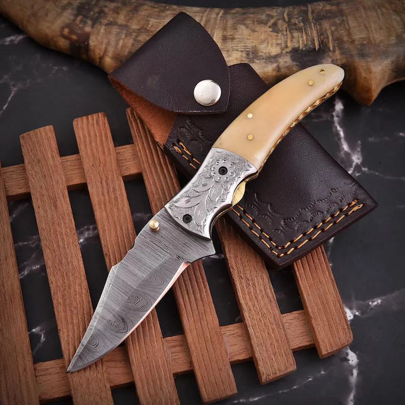 Bone Handle Folding Knife