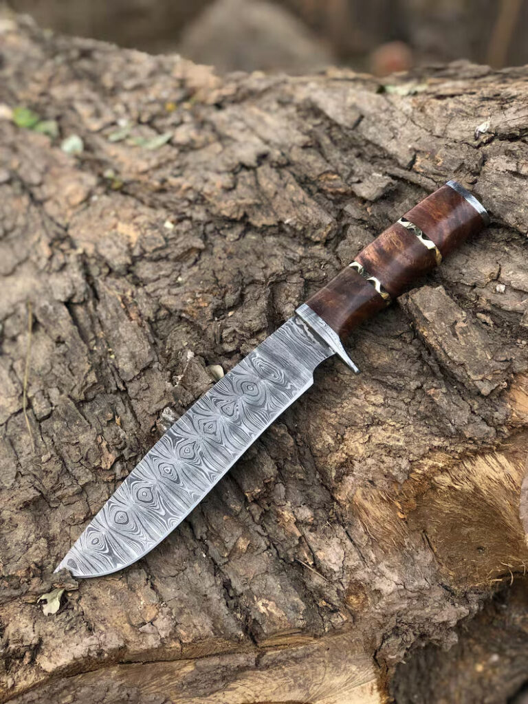Drop Point Damascus Knife
