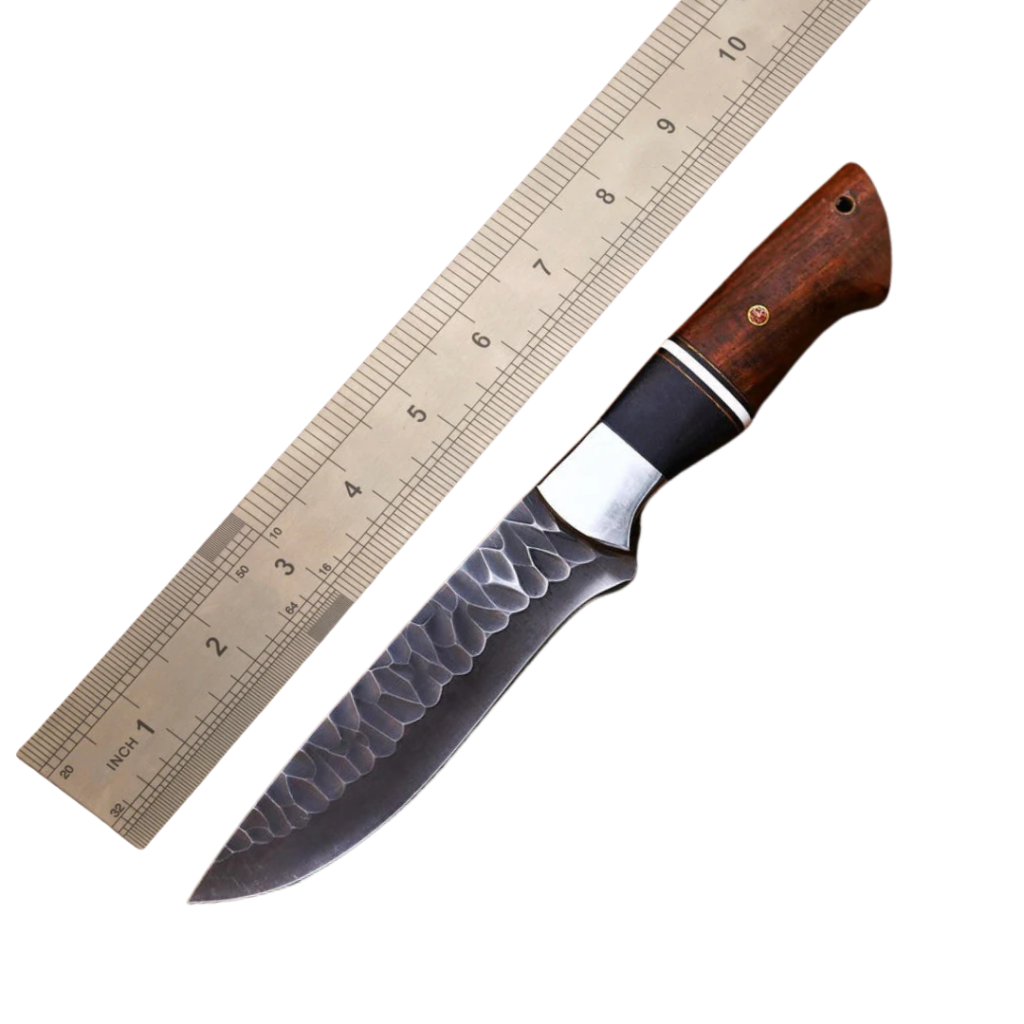 Hammered Finish Fixed Blade Knife