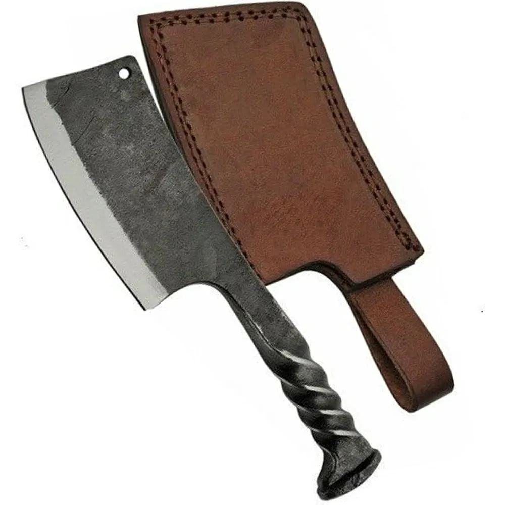 Hand-Forged Carbon Steel Cleaver