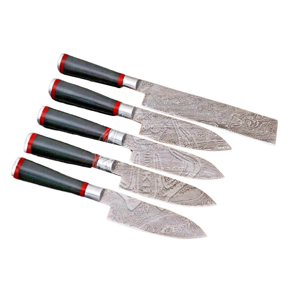 Handmade Damascus Chef Knife Set
