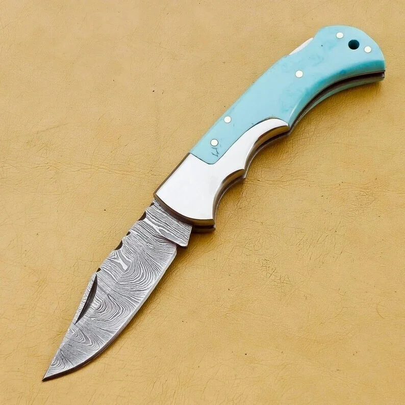 Turquoise Folding Knife