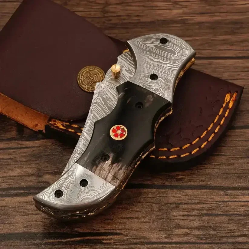 Black Horn Folding Knife